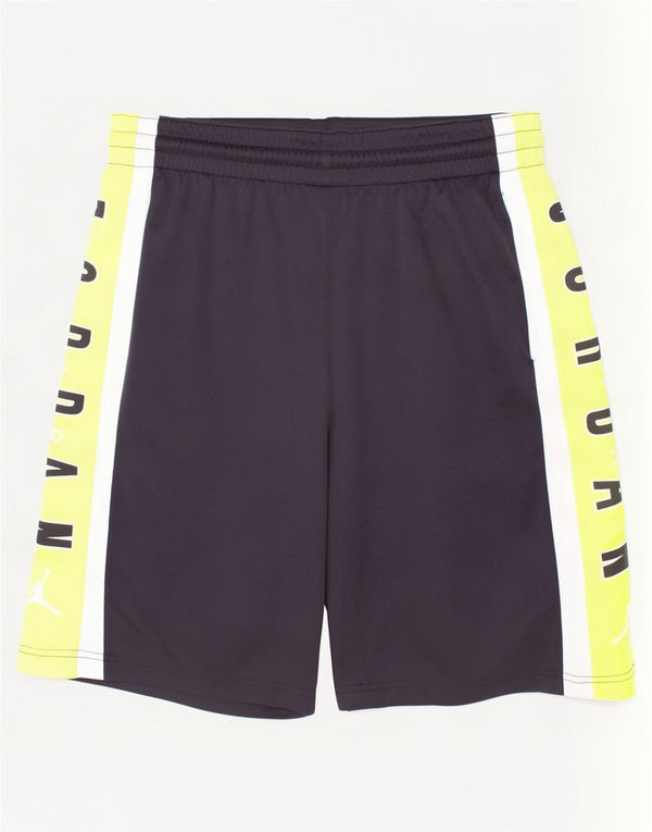 Shorts esportivos Jordan Boys Dri Fit 12-13 anos grandes pretos