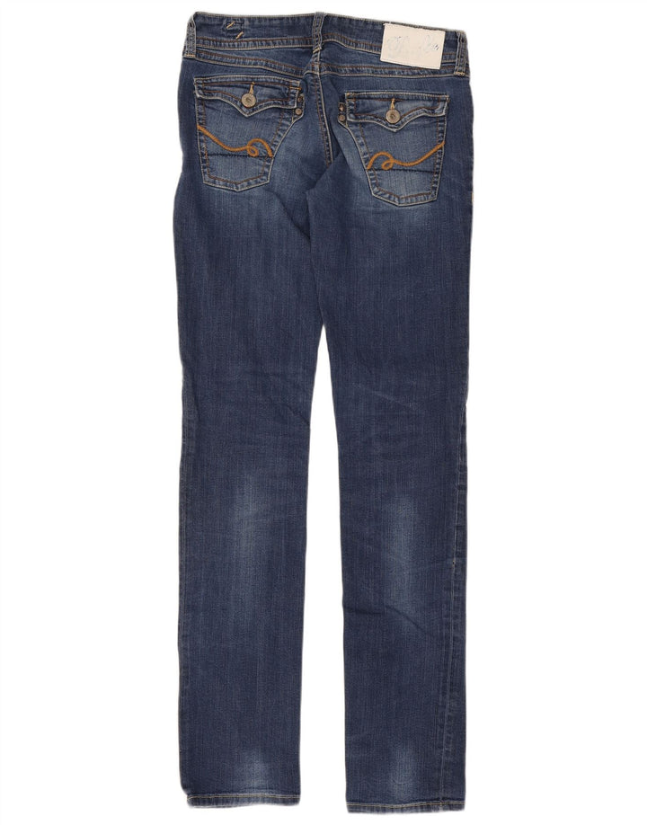 Rifle feminino slim jeans W29 L33 algodão azul