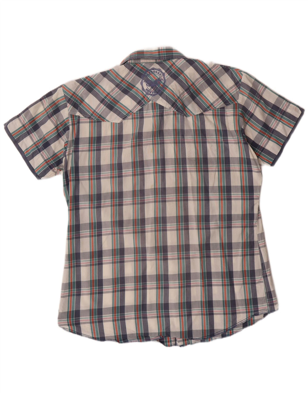 Camisa masculina de manga curta LEE XL algodão xadrez multicolorido
