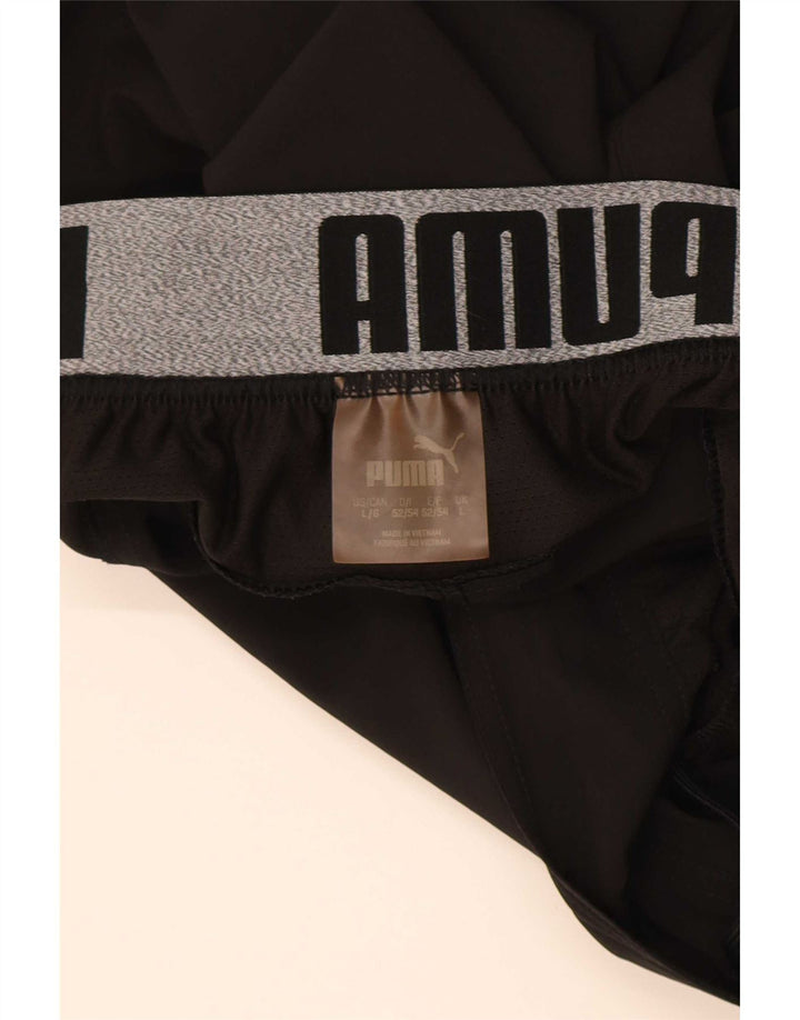 Puma Mens Graphic Sport Shorts Grande Poliéster Preto