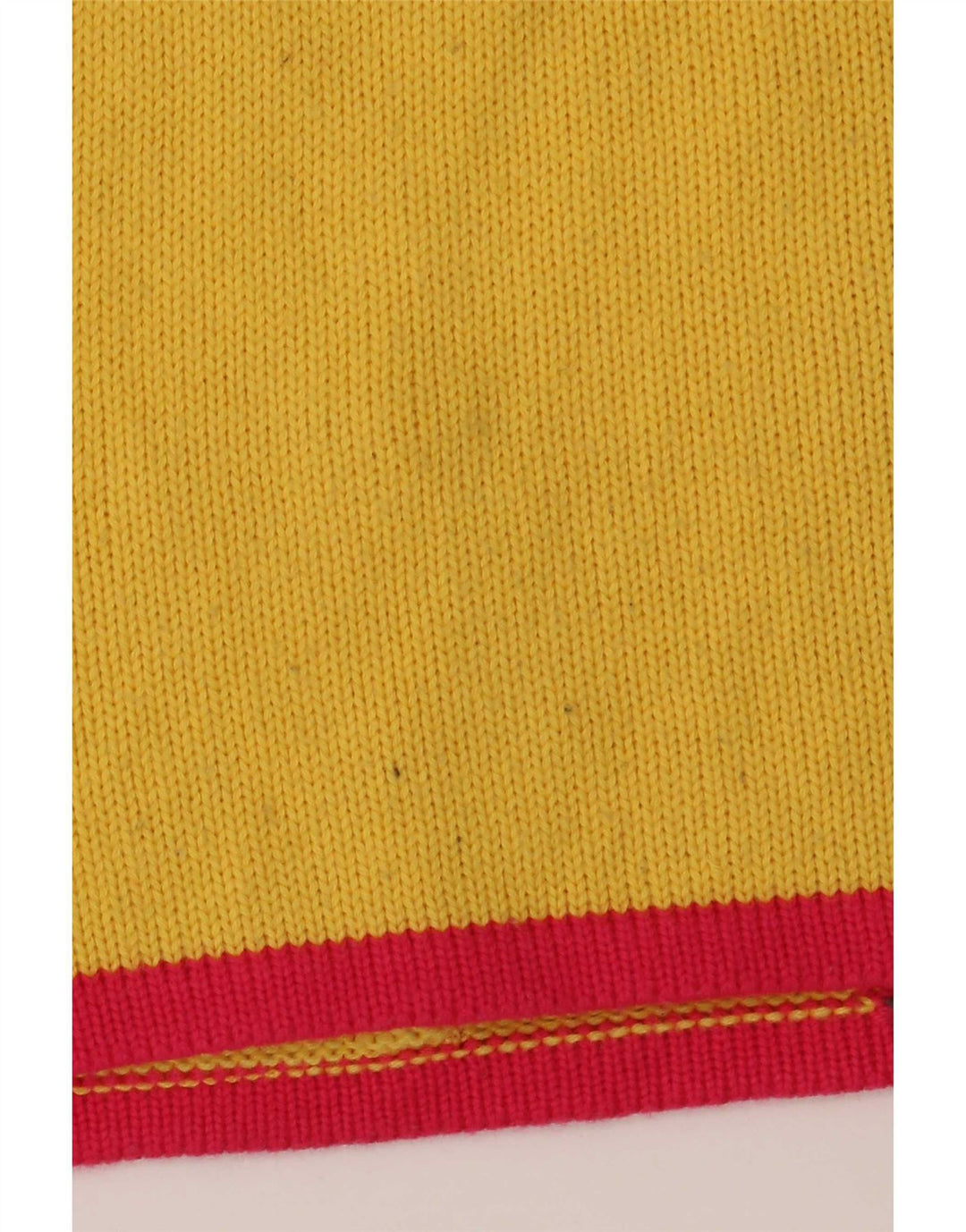 Suéter feminino Brummell com gola redonda UK 12 bloco colorido amarelo médio
