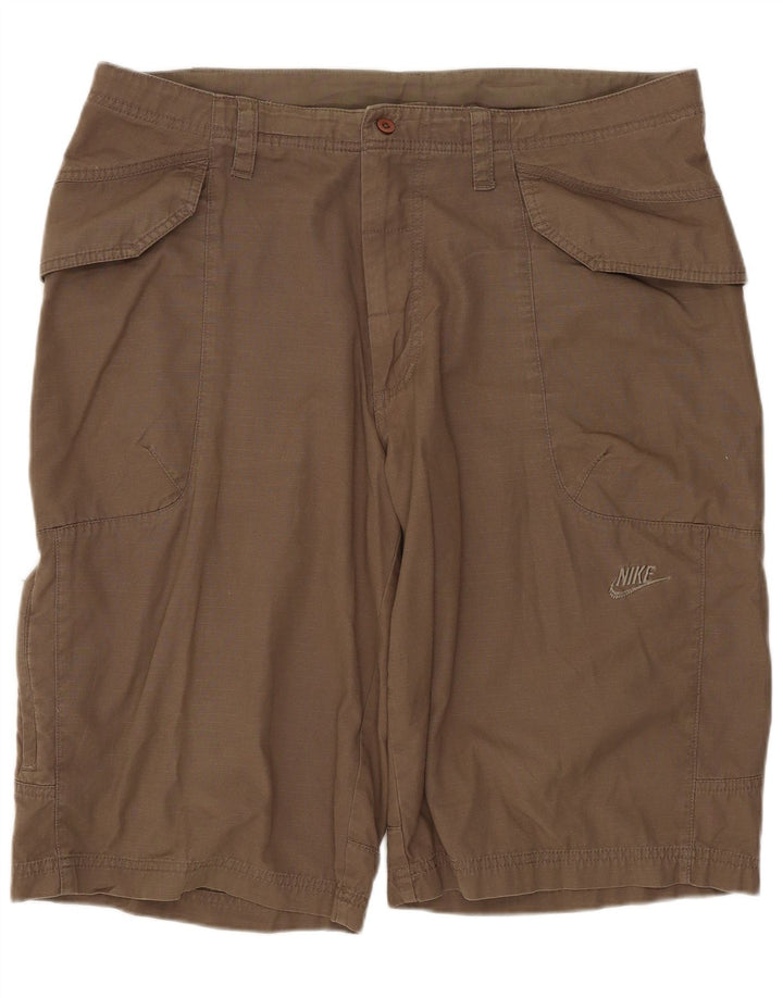 NIKE Mens Cargo Shorts W38 XL Marrom Algodão