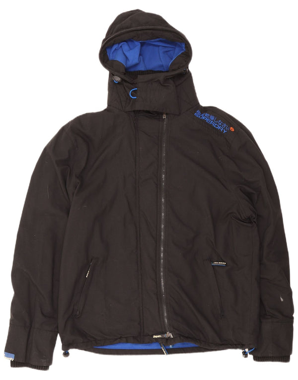 Jaqueta corta-vento masculina Superdry com capuz e blusão UK 42 XL preta