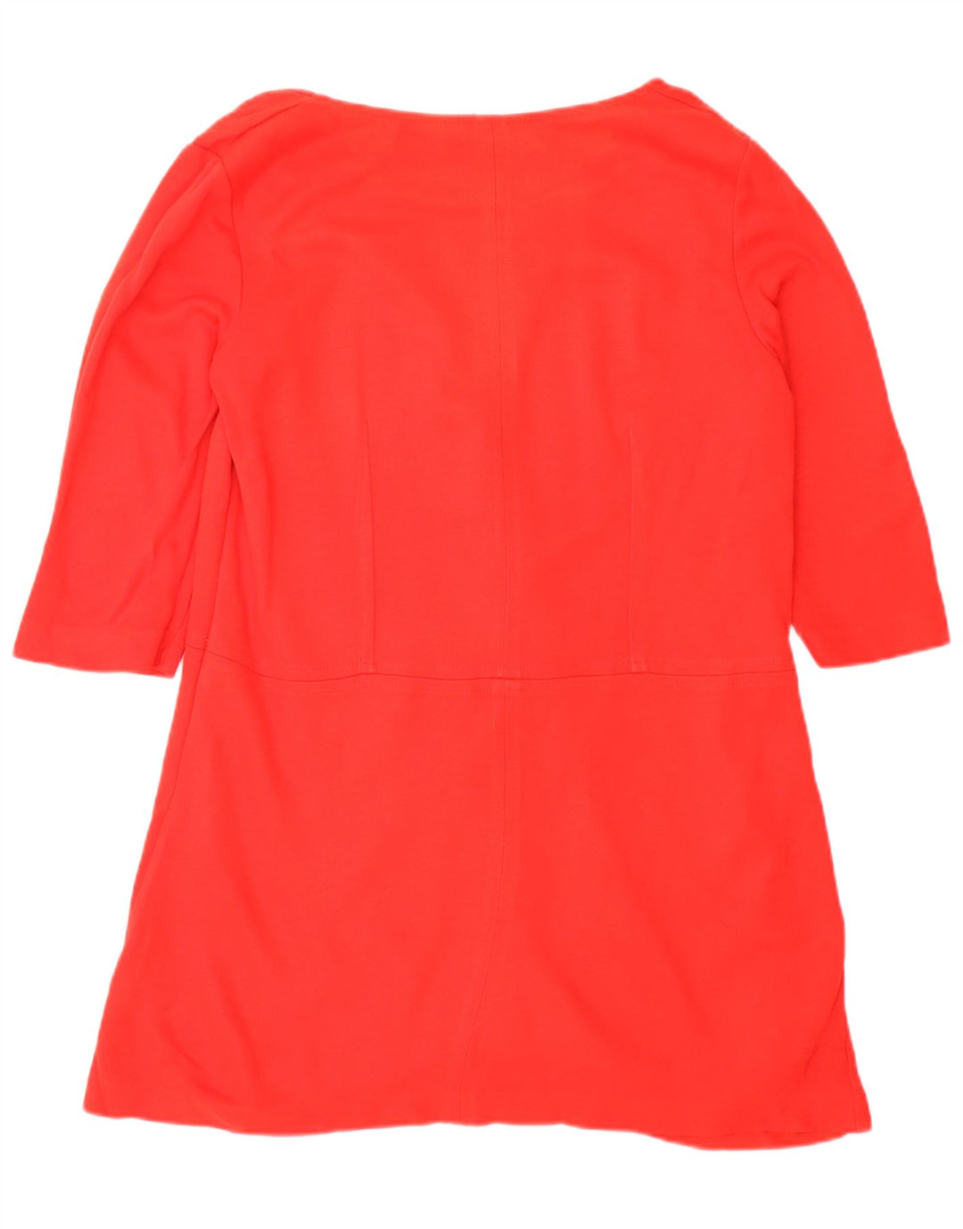Vestido túnica feminino Zara manga 3/4 Reino Unido 16 grande poliéster vermelho
