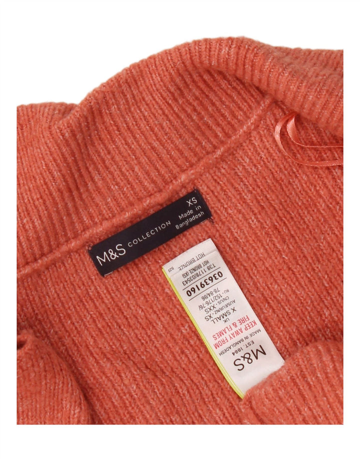 Suéter cardigã feminino oversized Marks & Spencer Reino Unido 6 XS laranja