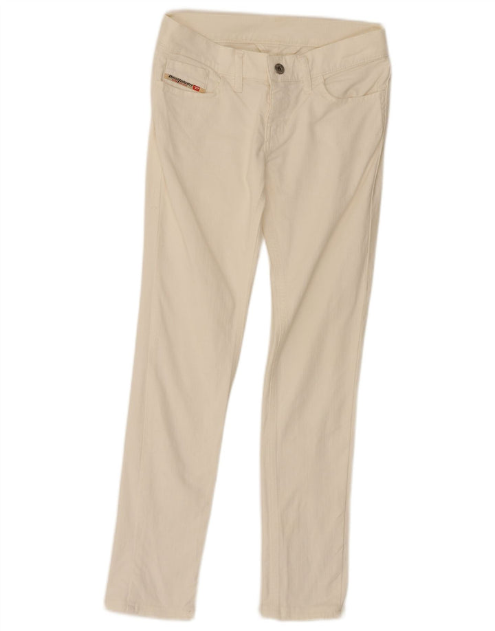 DIESEL Jeans Slim Feminino W25 L27 Algodão Branco