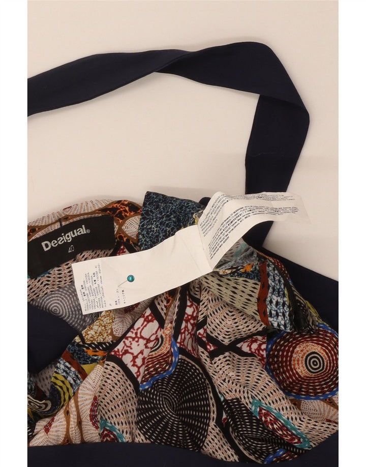Desigual Calça Harém Feminina Padrão Abstrato EU 40 Médio W30 L31 Multic