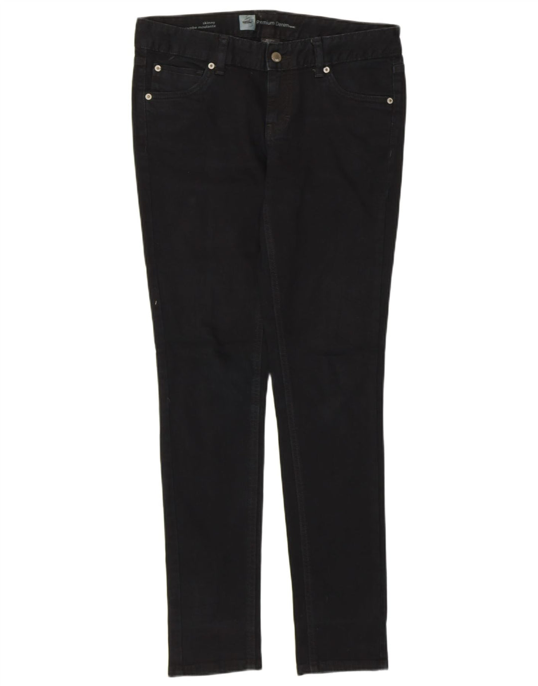 Calça jeans feminina Mossimo Stretch Skinny US 4 pequena W30 L30 algodão preto