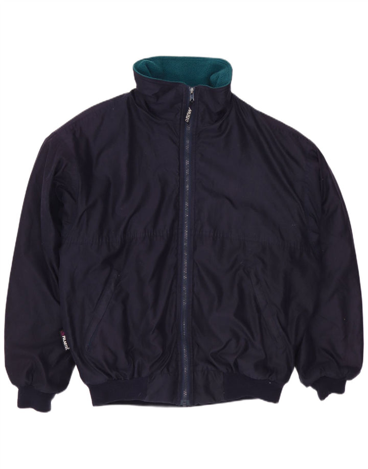 MUSTO Mens Polartec Bomber Jacket UK 40 Grande Poliéster Azul Marinho