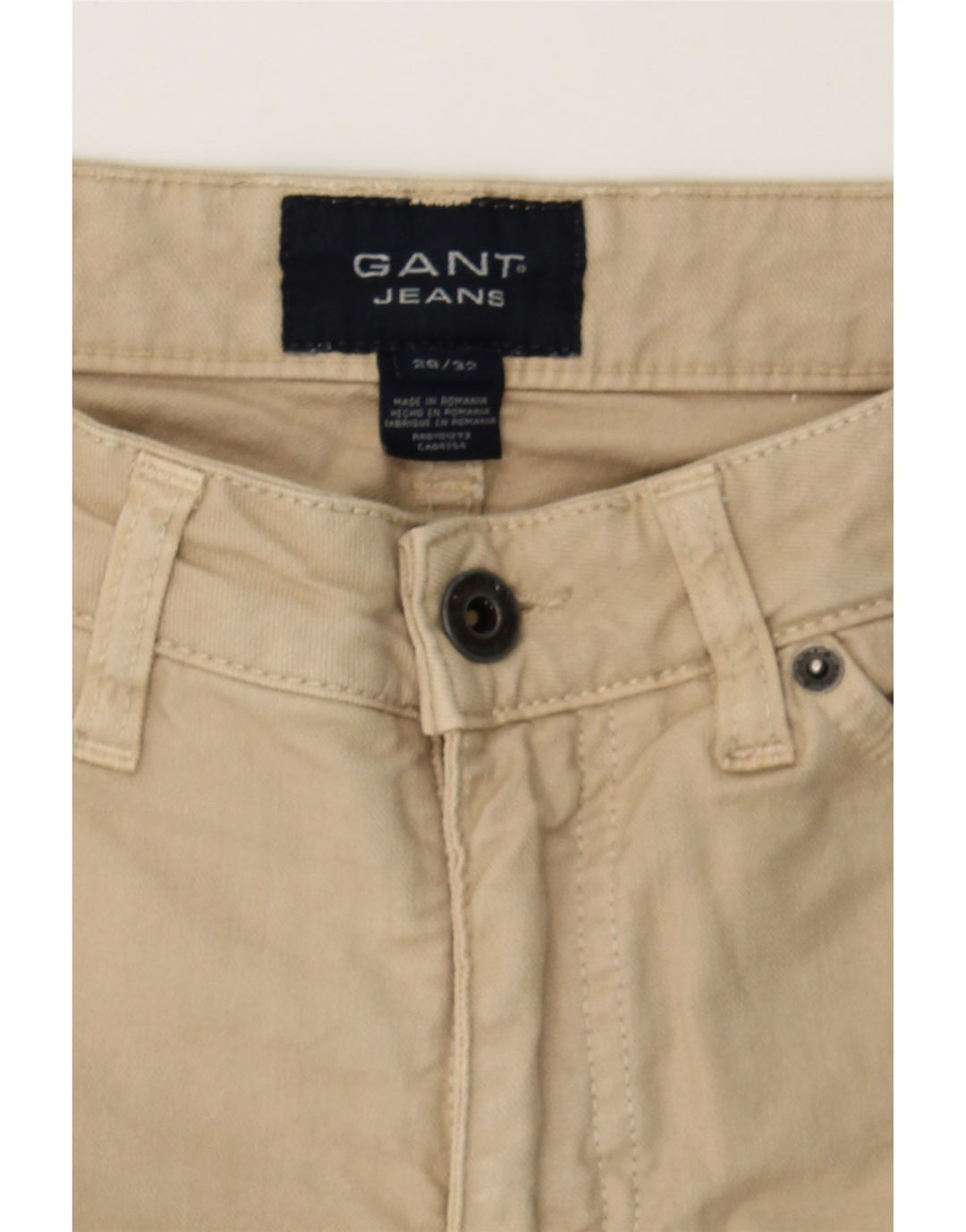 GANT Womens Straight Casual Trousers W29 L32 Beige Cotton Vintage Gant and Second-Hand Gant from Messina Hembry 