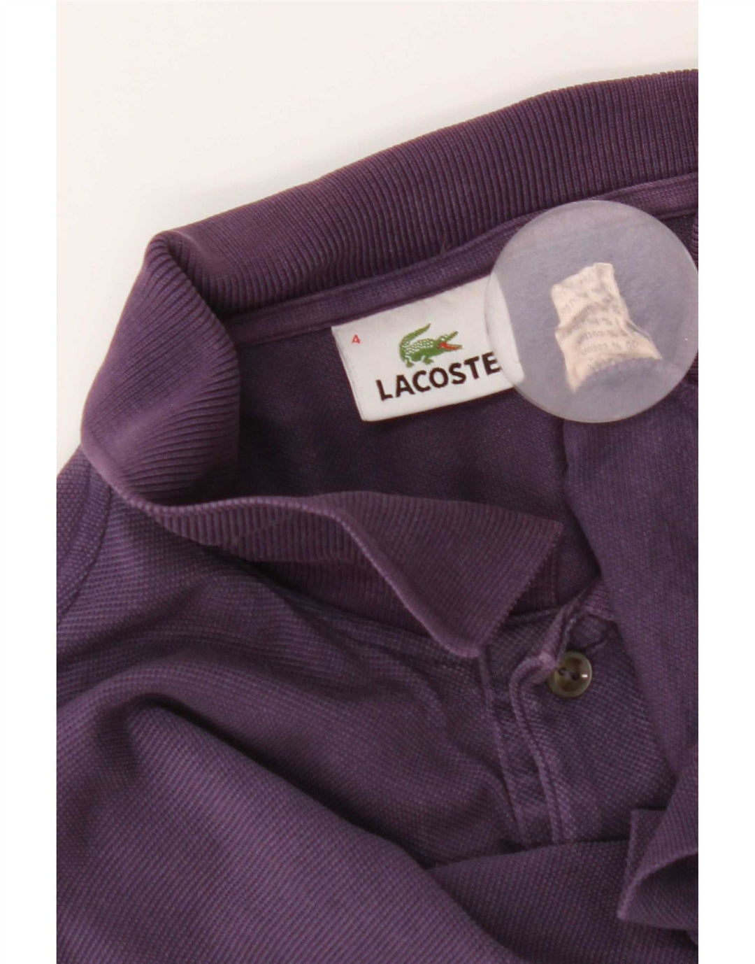 Camisa polo masculina Lacoste tamanho 4 médio algodão roxo
