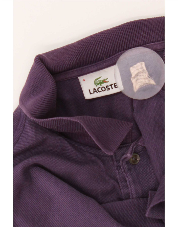 Camisa polo masculina Lacoste tamanho 4 médio algodão roxo