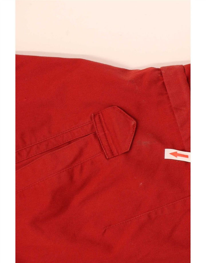 Jaqueta bomber masculina com capuz da guarda costeira Reino Unido 38 algodão colorblock vermelho médio