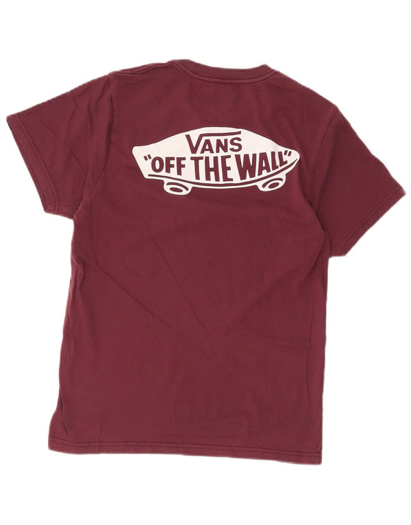 Camiseta Vans Masculina Slim Fit Graphic Top Pequeno Algodão Borgonha