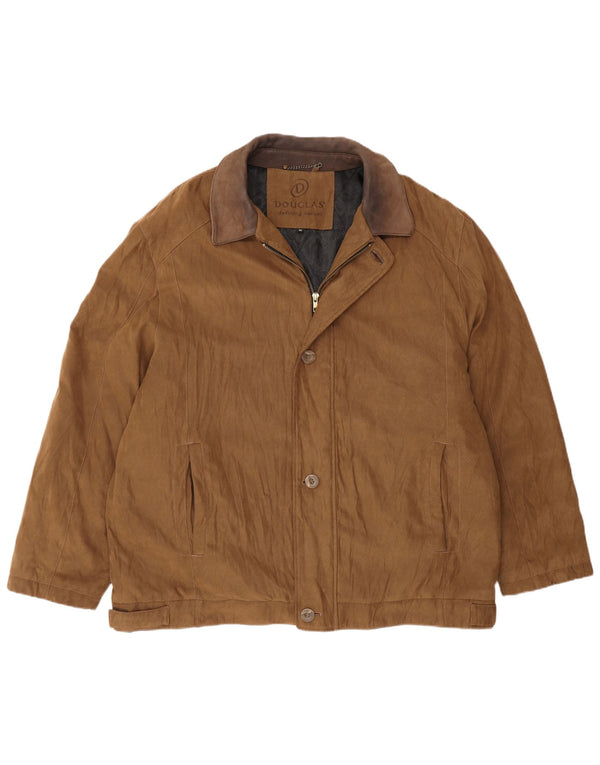 Jaqueta masculina de camurça Douglas UK 46 3XL couro bege