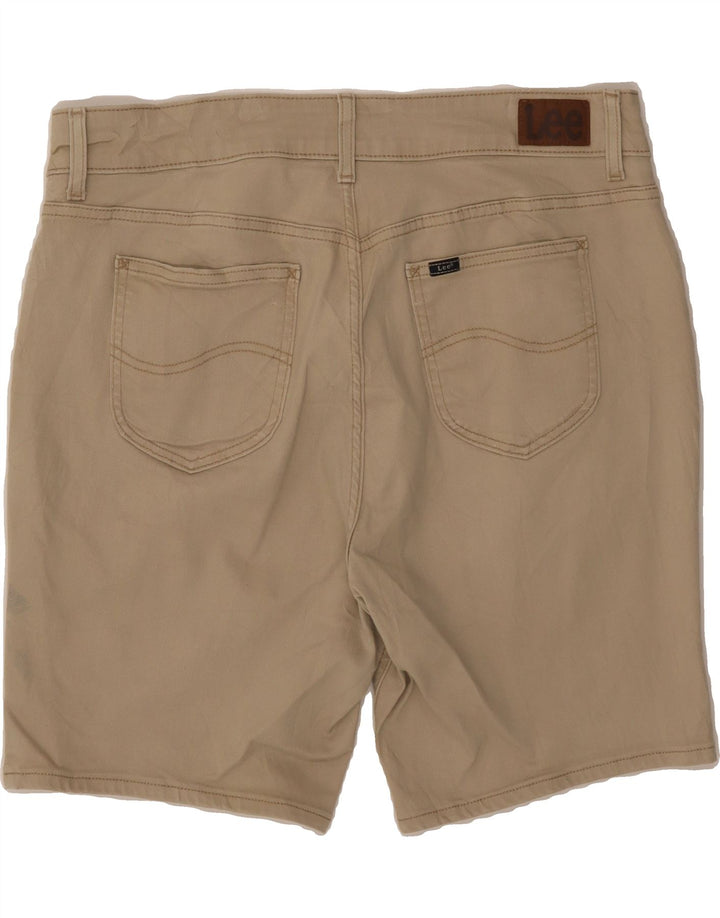 LEE Womens Mid Rise Regular Fit Bermuda Casual Shorts US 18 2XL W36 Beige Vintage Lee and Second-Hand Lee from Messina Hembry 