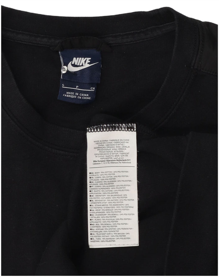 Moletom feminino Nike Jumper UK 10 pequeno algodão preto
