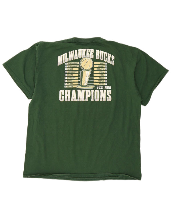Camiseta gráfica masculina da NBA Top XL algodão verde