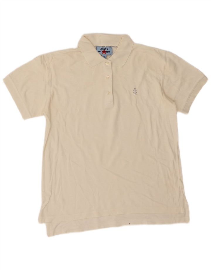 Camisa polo feminina Les Copains IT 44 médio off white algodão