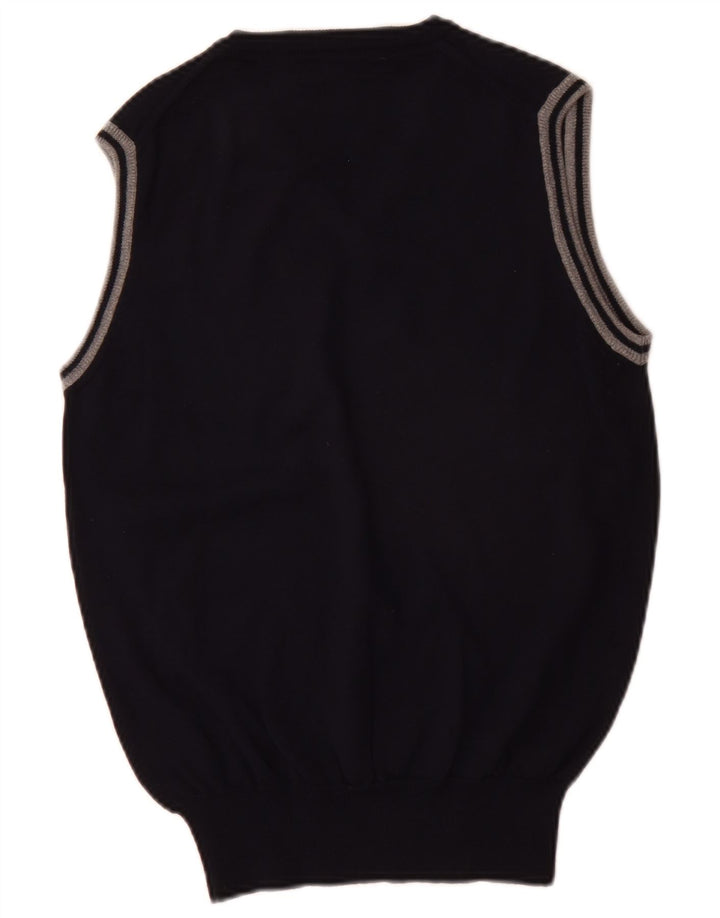 Fred Perry Mens Colete Regata Pequena Lã Azul Marinho