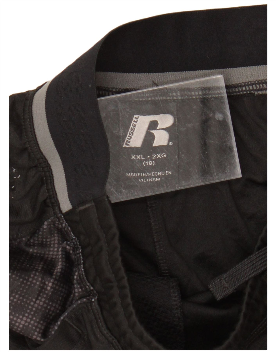Shorts esportivos Russell Athletic Boys 15-16 anos 2XL poliéster preto