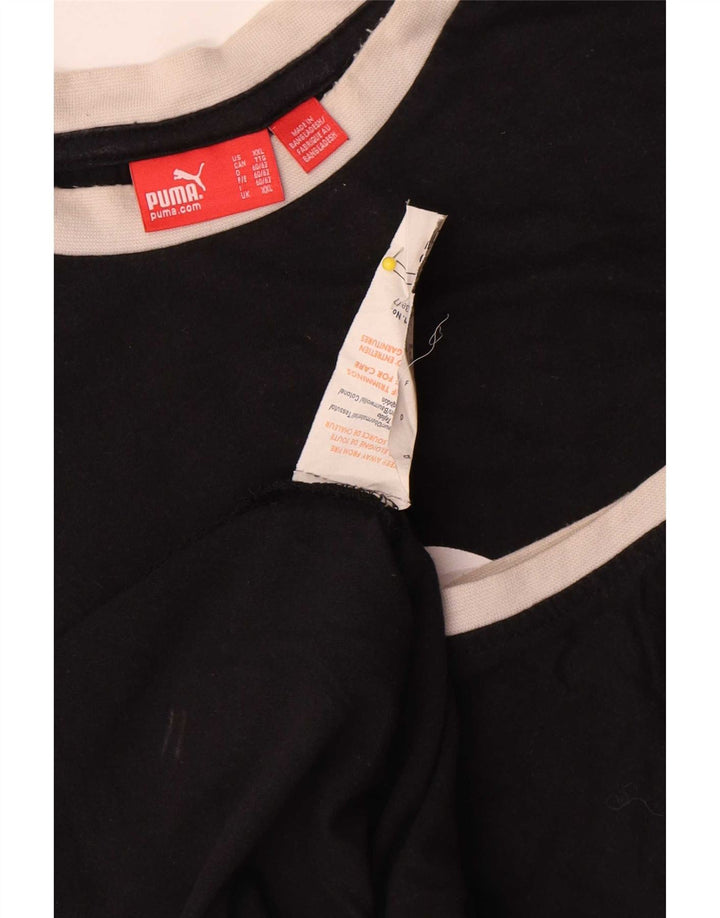 Puma masculino gráfico colete top 2XL algodão colorblock preto
