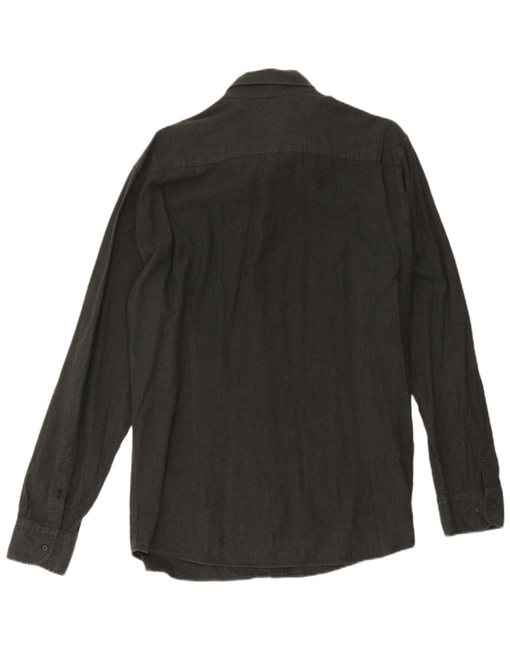 Camisa masculina Massimo Dutti verde médio Houndstooth