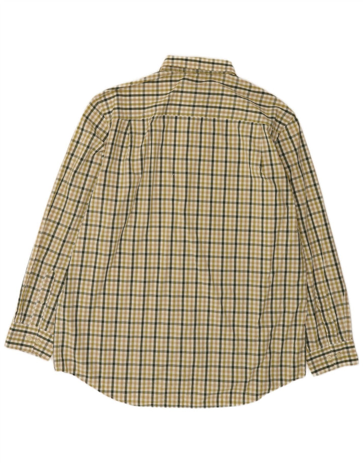 Camisa masculina Timberland XL verde algodão guingão