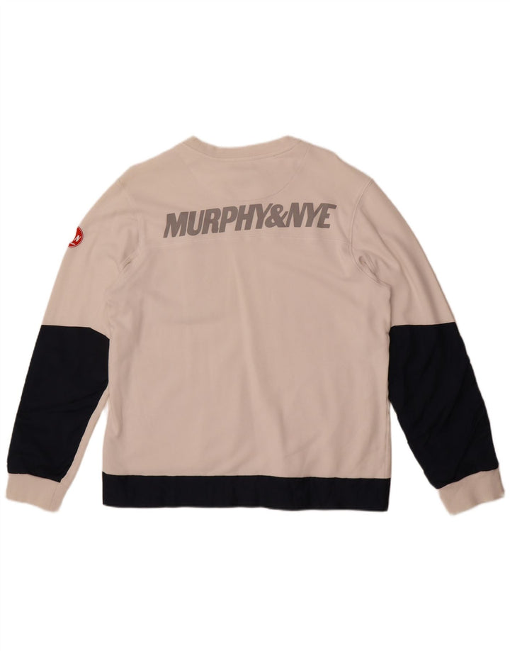 Murphy & Nye moletom masculino Sailmakers moletom grande bloco colorido branco
