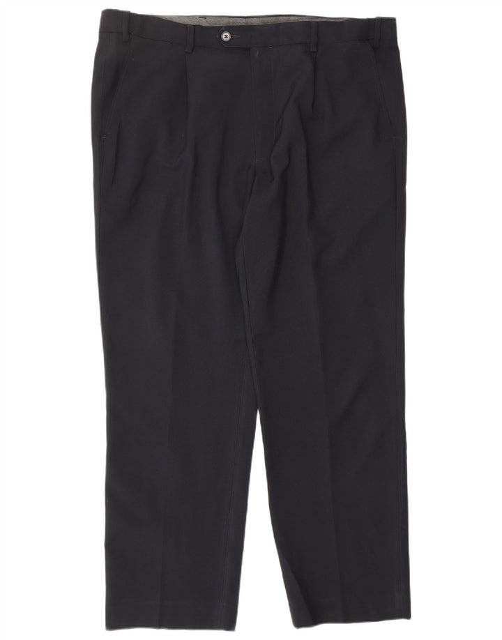 Calça masculina MARKS & SPENCER com ajuste regular W38 L29 azul marinho