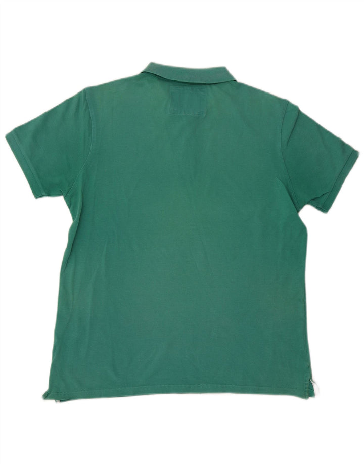 Camisa polo masculina Elvstrom algodão verde médio