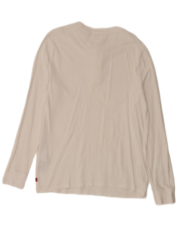Top masculino Levi's manga comprida médio algodão branco