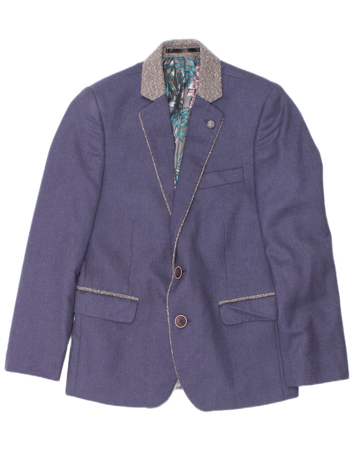 JP 1880 Jaqueta Blazer Masculina com 2 Botões 4-5 Anos Poliéster Azul Marinho