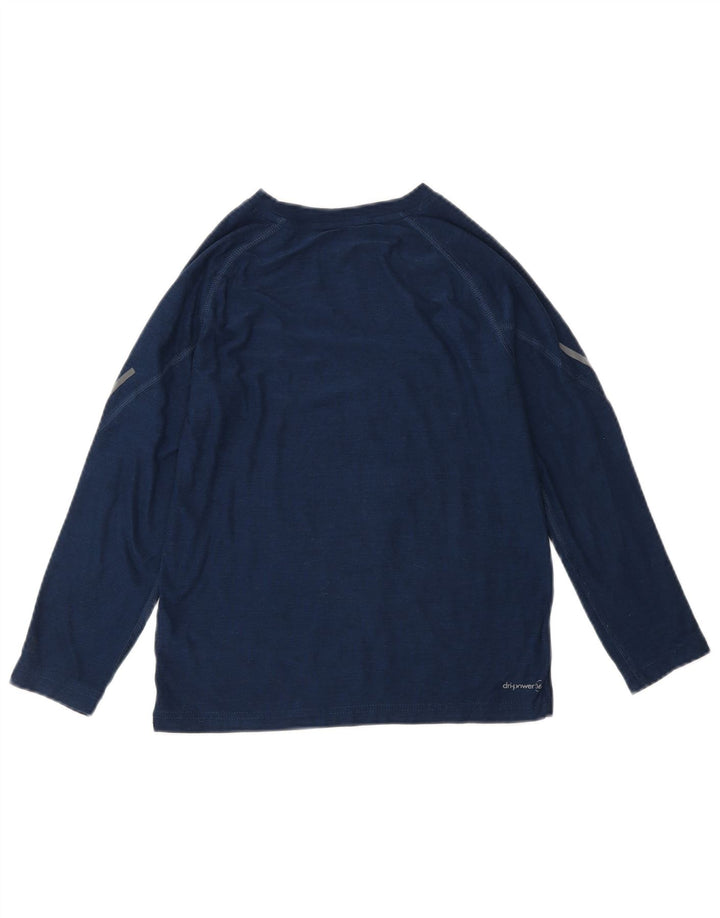 Russell Athletic Boys Dri-Power Top manga comprida 7-8 anos médio azul marinho