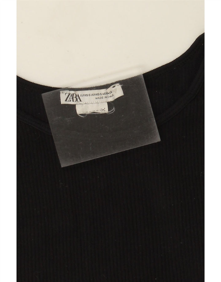 Top colete feminino ZARA UK 4 XS preto