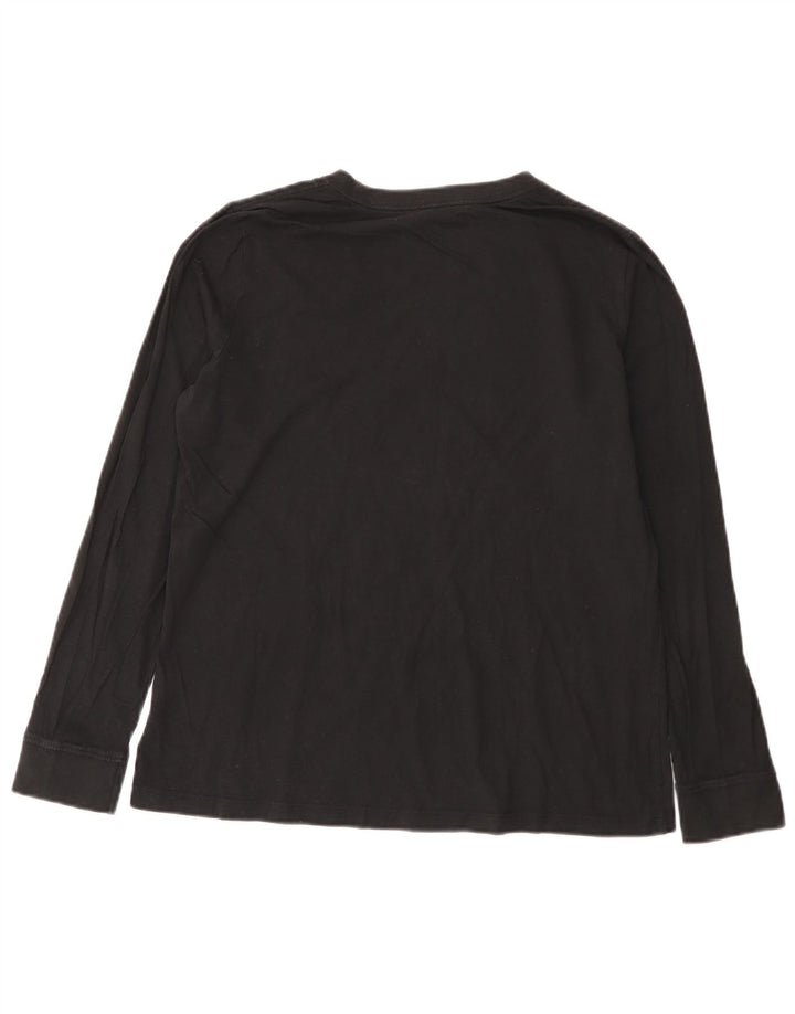 Top gráfico feminino Nike manga comprida UK 16 grande algodão preto