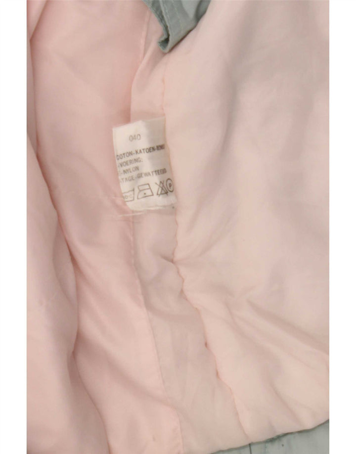Jaqueta de esqui oversized feminina vintage EU 40 bloco colorido verde médio