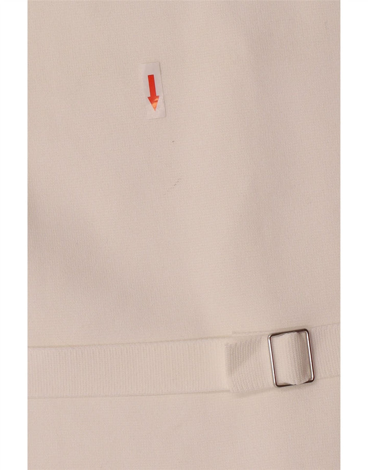 Colete feminino Zara UK 18 XL viscose branca