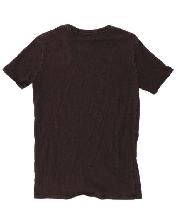 Camiseta gráfica masculina True Religion, top pequeno de algodão preto