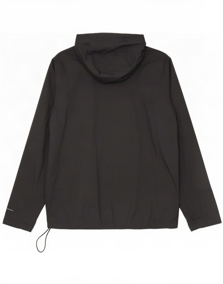 Jaqueta de chuva masculina Columbia com capuz UK 38 médio preto nylon