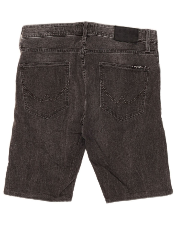 Shorts jeans masculino Superdry Corporal Slim W32 algodão cinza médio