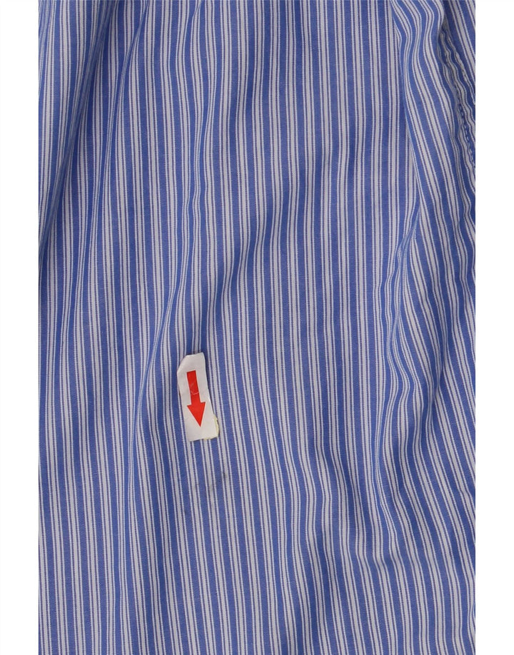 Camisa masculina Chaps Easy Care XL algodão listrado azul