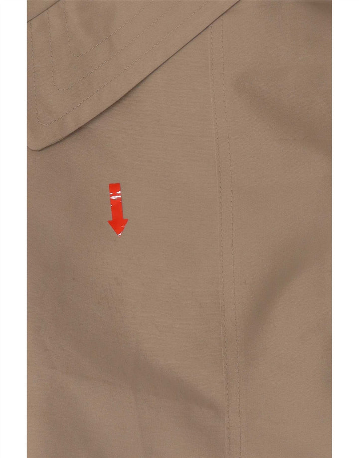 Casaco impermeável feminino Marks & Spencer UK 12 médio bege poliéster clássico