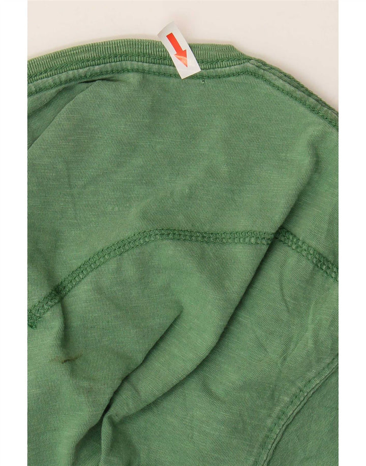 Camiseta masculina Levi's Top de algodão manchado verde médio