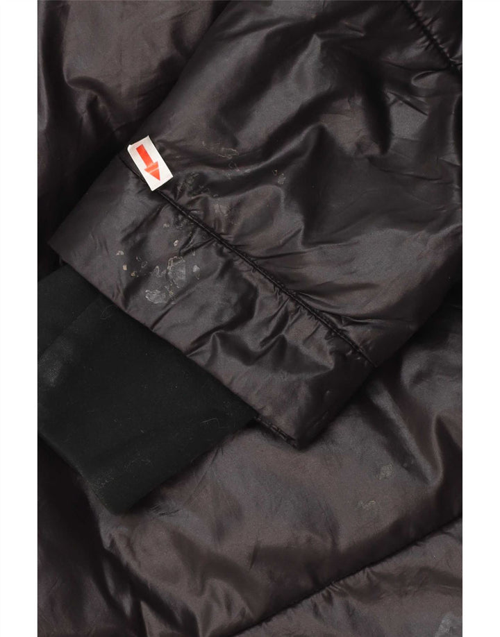 Jaqueta masculina acolchoada com capuz Michael Kors Reino Unido 38 poliéster preto médio