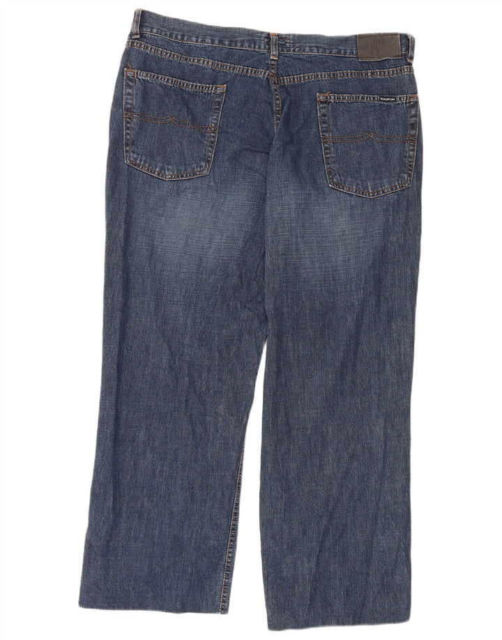 Calça jeans reta masculina WAMPUM W36 L27 algodão azul