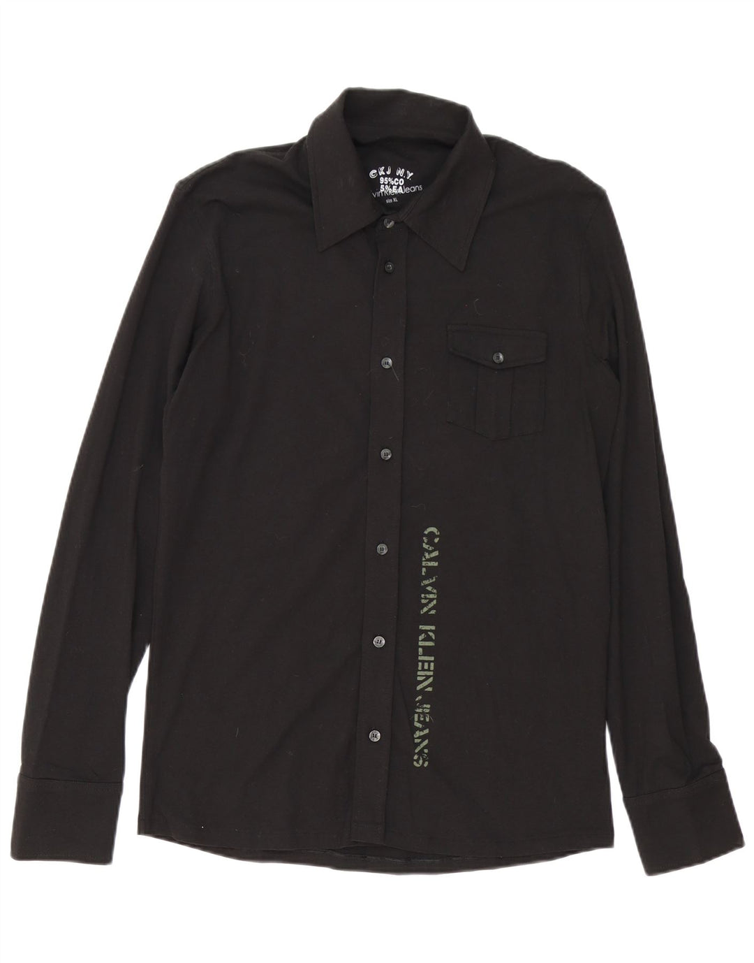 Camisa gráfica masculina Calvin Klein Jeans XL algodão preto