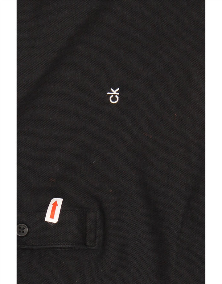 Camisa polo masculina CALVIN KLEIN grande algodão preto