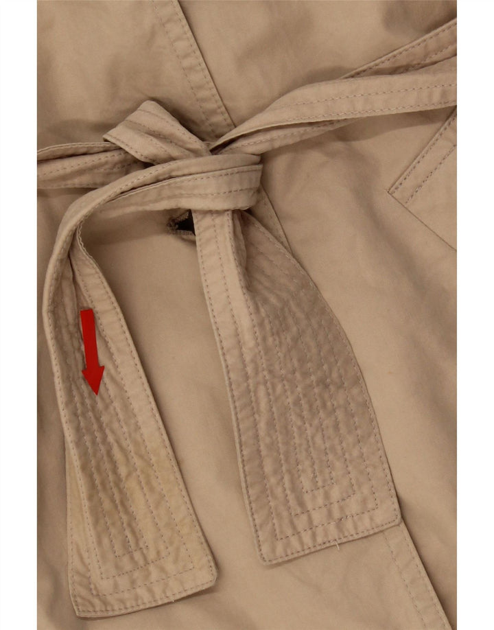 Trench coat feminino vintage de fim de semana grande Reino Unido 8 algodão bege pequeno
