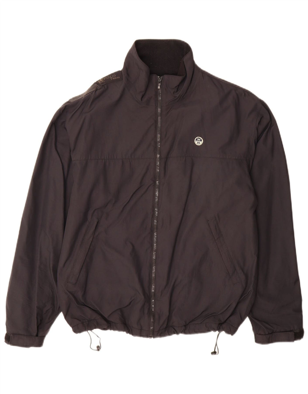 Jaqueta corta-vento masculina North Sails UK 36 pequena poliamida preta
